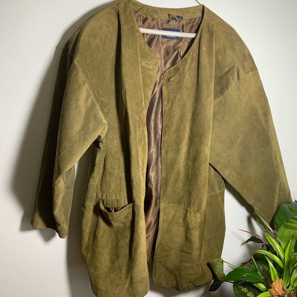 Green suede jacket